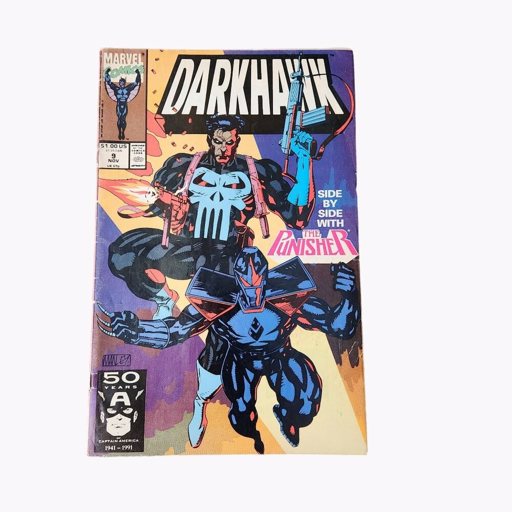 Marvel Darkhawk And The Punisher #9 Comic Book Collector Bagged Boarded